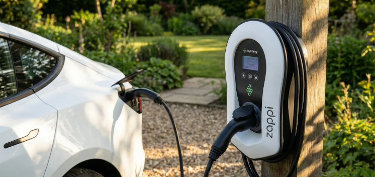 Zappi EV charger supplied by Norvex Energy